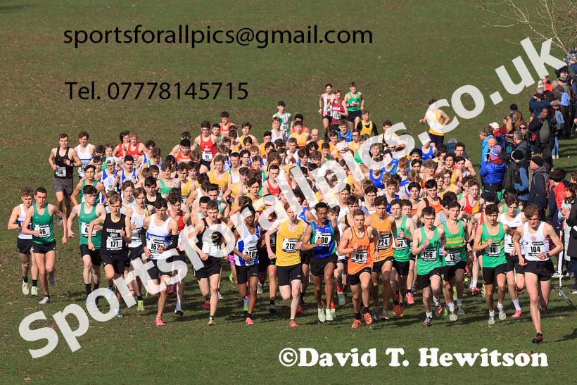 Mens Under-20s, 2024 CAU Inter Counties Cross Country Champs., Wollaton Park, Nottingham. Photo: David T. Hewitson/Sports for All Pics